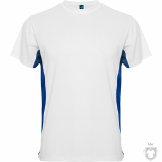 Camisetas Roly Tokio Bicolor color White - Royal :: Ref: 0105 Camisetas Roly Tokio Bicolor color White - Royal :: Ref: 0105