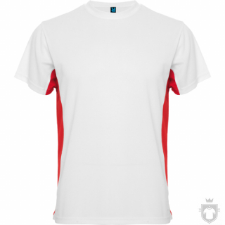 Camisetas Roly Tokio Bicolor color White and Red :: Ref: 0160 Camisetas Roly Tokio Bicolor color White and Red :: Ref: 0160