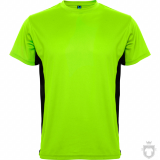 Camisetas Roly Tokio Bicolor color lime - Black :: Ref: 22502 Camisetas Roly Tokio Bicolor color lime - Black :: Ref: 22502