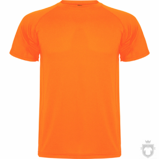 Camisetas Roly Montecarlo Tallas Grandes color Orange Fluor :: Ref: 223 Camisetas Roly Montecarlo Tallas Grandes color Orange Fluor :: Ref: 223