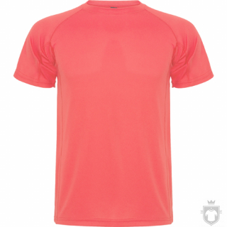 Camisetas Roly Montecarlo K color Fluor Coral :: Ref: 234 Camisetas Roly Montecarlo K color Fluor Coral :: Ref: 234