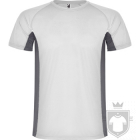 Camisetas Roly Shanghai color White / Dark lead :: Ref: 0146 Camisetas Roly Shanghai color White / Dark lead :: Ref: 0146