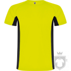 Camisetas Roly Shanghai color Fluor yellow / Black :: Ref: 22102 Camisetas Roly Shanghai color Fluor yellow / Black :: Ref: 22102