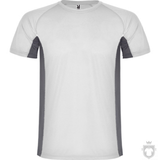 Camisetas Roly Shanghai K color White / Dark lead :: Ref: 0146 Camisetas Roly Shanghai K color White / Dark lead :: Ref: 0146