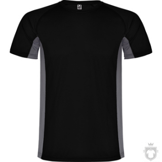 Camisetas Roly Shanghai K color Black / Dark lead :: Ref: 0246 Camisetas Roly Shanghai K color Black / Dark lead :: Ref: 0246