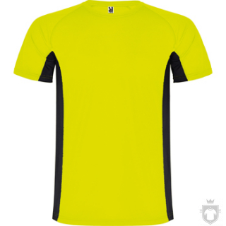 Camisetas Roly Shanghai K color Fluor yellow / Black :: Ref: 22102 Camisetas Roly Shanghai K color Fluor yellow / Black :: Ref: 22102