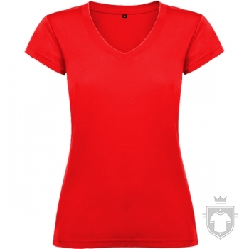 Camisetas Roly Victoria cuello V color Red :: Ref: 60 Camisetas Roly Victoria cuello V color Red :: Ref: 60