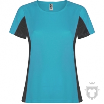 Camisetas Roly Shanghai W color Turquoise/Dark Lead :: Ref: 1246 Camisetas Roly Shanghai W color Turquoise/Dark Lead :: Ref: 1246