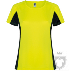 Camisetas Roly Shanghai W color Fluor yellow / Black :: Ref: 22102 Camisetas Roly Shanghai W color Fluor yellow / Black :: Ref: 22102