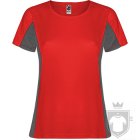Camisetas Roly Shanghai W color Red / Dark lead :: Ref: 6046 Camisetas Roly Shanghai W color Red / Dark lead :: Ref: 6046