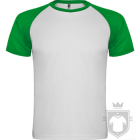 Camisetas Roly Indianapolis color White / Fern green :: Ref: 01226 Camisetas Roly Indianapolis color White / Fern green :: Ref: 01226