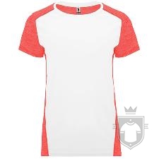 Camisetas Roly Zolder W color HEATHER FLUOR WHITE/CORAL :: Ref: 01244 Camisetas Roly Zolder W color HEATHER FLUOR WHITE/CORAL :: Ref: 01244