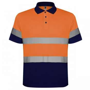 Polos Roly Polaris color Azul Marino / Naranja Fluor :: Ref: 55223 Polos Roly Polaris color Azul Marino / Naranja Fluor :: Ref: 55223