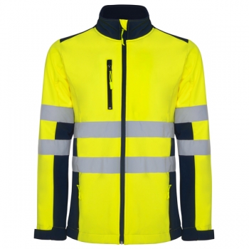 Softshell Roly Antares color Navy / Fluor yellow :: Ref: 55221 Softshell Roly Antares color Navy / Fluor yellow :: Ref: 55221