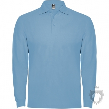 Polos Roly Estrella manga larga 220 algodon color Sky blue :: Ref: 10 Polos Roly Estrella manga larga 220 algodon color Sky blue :: Ref: 10