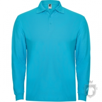 Polos Roly Estrella manga larga 220 algodon color Turquoise :: Ref: 12 Polos Roly Estrella manga larga 220 algodon color Turquoise :: Ref: 12
