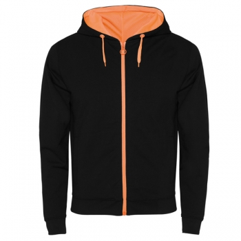 Sudaderas Roly Fuji color Black / Fluor Orange :: Ref: 02223 Sudaderas Roly Fuji color Black / Fluor Orange :: Ref: 02223