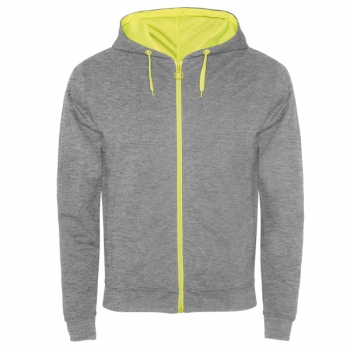 Sudaderas Roly Fuji color Grey / Fluor yellow :: Ref: 58221 Sudaderas Roly Fuji color Grey / Fluor yellow :: Ref: 58221