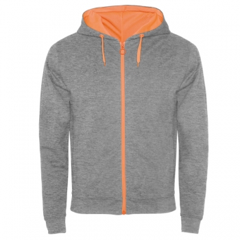 Sudaderas Roly Fuji color Grey / Fluor orange :: Ref: 58223 Sudaderas Roly Fuji color Grey / Fluor orange :: Ref: 58223