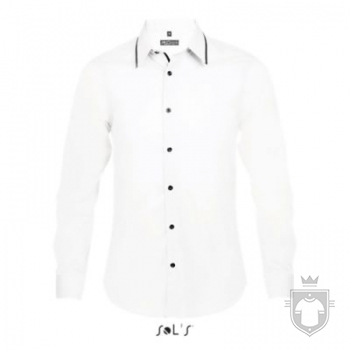 Camisas Sols Baxter color White - Black :: Ref: 906 Camisas Sols Baxter color White - Black :: Ref: 906