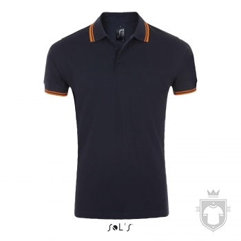 Polos Sols Pasadena Tallas grandes color French navy / Neon orange :: Ref: 535 Polos Sols Pasadena Tallas grandes color French navy / Neon orange :: Ref: 535