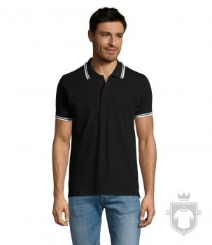 Polos Sols Pasadena Tallas grandes color Black - White :: Ref: 935 Polos Sols Pasadena Tallas grandes color Black - White :: Ref: 935