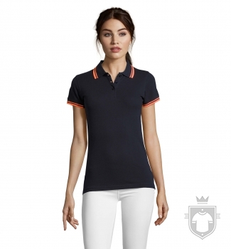 Polos Sols Pasadena W color French navy / Neon orange :: Ref: 535 Polos Sols Pasadena W color French navy / Neon orange :: Ref: 535