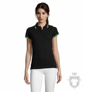 Polos Sols Pasadena W color Black - Lime :: Ref: 931 Polos Sols Pasadena W color Black - Lime :: Ref: 931