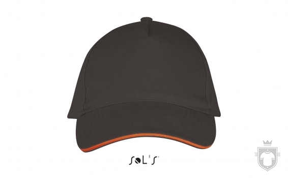 Gorras Sols Long Beach color Dark grey / Orange :: Ref: 799 Gorras Sols Long Beach color Dark grey / Orange :: Ref: 799