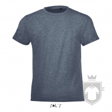 Camisetas Sols Regent FIT Kids color Heather denim :: Ref: 222 Camisetas Sols Regent FIT Kids color Heather denim :: Ref: 222