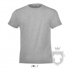 Camisetas Sols Regent FIT Kids color Grey Melange :: Ref: 350 Camisetas Sols Regent FIT Kids color Grey Melange :: Ref: 350