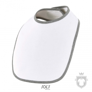 Baberos Sols Babib color White/Heather Grey :: Ref: 880 Baberos Sols Babib color White/Heather Grey :: Ref: 880