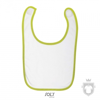 Baberos Sols Babib color White / Apple green :: Ref: 897 Baberos Sols Babib color White / Apple green :: Ref: 897