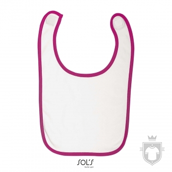 Baberos Sols Babib color White / Fuchsia :: Ref: 899 Baberos Sols Babib color White / Fuchsia :: Ref: 899