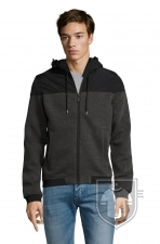 Sudaderas Sols Voltage color Charcoal melange / Black :: Ref: 500 Sudaderas Sols Voltage color Charcoal melange / Black :: Ref: 500