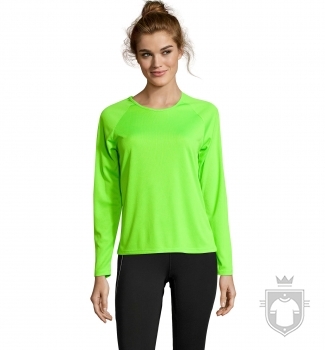 Camisetas Sols Sporty Manga Larga W color Neon green :: Ref: 286 Camisetas Sols Sporty Manga Larga W color Neon green :: Ref: 286