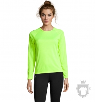 Camisetas Sols Sporty Manga Larga W color Yellow Neon :: Ref: 306 Camisetas Sols Sporty Manga Larga W color Yellow Neon :: Ref: 306