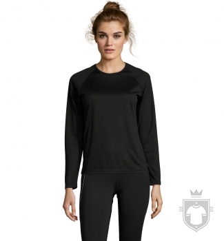 Camisetas Sols Sporty Manga Larga W color Black :: Ref: 312 Camisetas Sols Sporty Manga Larga W color Black :: Ref: 312