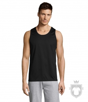 Camisetas Sols Sporty Tirantes color Black :: Ref: 312 Camisetas Sols Sporty Tirantes color Black :: Ref: 312