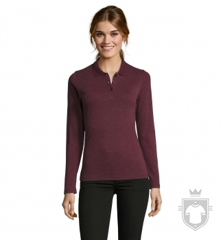 Polos Sols Perfect Manga Larga W color Heather oxblood :: Ref: 148 Polos Sols Perfect Manga Larga W color Heather oxblood :: Ref: 148