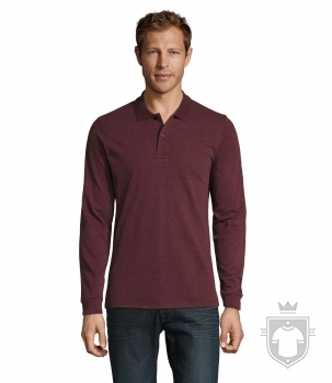 Polos Sols Perfect Manga Larga color Heather oxblood :: Ref: 148 Polos Sols Perfect Manga Larga color Heather oxblood :: Ref: 148