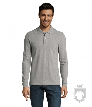 Polos Sols Perfect Manga Larga color Grey melange :: Ref: 360 Polos Sols Perfect Manga Larga color Grey melange :: Ref: 360