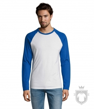 Camisetas Sols Funky Manga Larga color White - Blue :: Ref: 907 Camisetas Sols Funky Manga Larga color White - Blue :: Ref: 907
