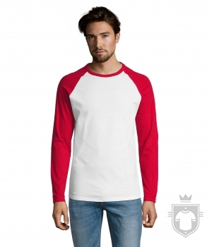 Camisetas Sols Funky Manga Larga color White - Red :: Ref: 987 Camisetas Sols Funky Manga Larga color White - Red :: Ref: 987