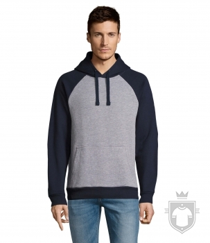 Sudaderas Sols Seattle color Gris / Azul Marino :: Ref: 110 Sudaderas Sols Seattle color Gris / Azul Marino :: Ref: 110