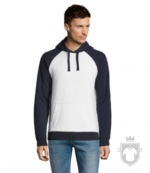 Sudaderas Sols Seattle color White - Navy :: Ref: 904 Sudaderas Sols Seattle color White - Navy :: Ref: 904
