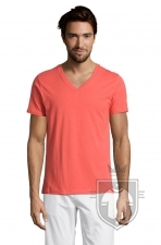 Camisetas Sols Master cuello v color Coral :: Ref: 158 Camisetas Sols Master cuello v color Coral :: Ref: 158