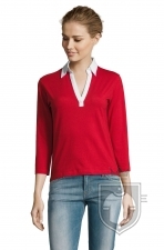 Polos Sols Panach manga 3/4 W color Carmine Red :: Ref: 155 Polos Sols Panach manga 3/4 W color Carmine Red :: Ref: 155
