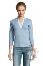 Polos Sols Panach manga 3/4 W color Sky Blue :: Ref: 221 Polos Sols Panach manga 3/4 W color Sky Blue :: Ref: 221