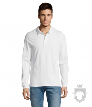 Polos Sols Winter manga larga 210 algodon color White :: Ref: 102 Polos Sols Winter manga larga 210 algodon color White :: Ref: 102
